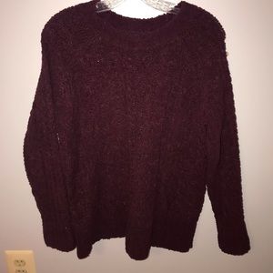 Maroon Fuzzy Sweater